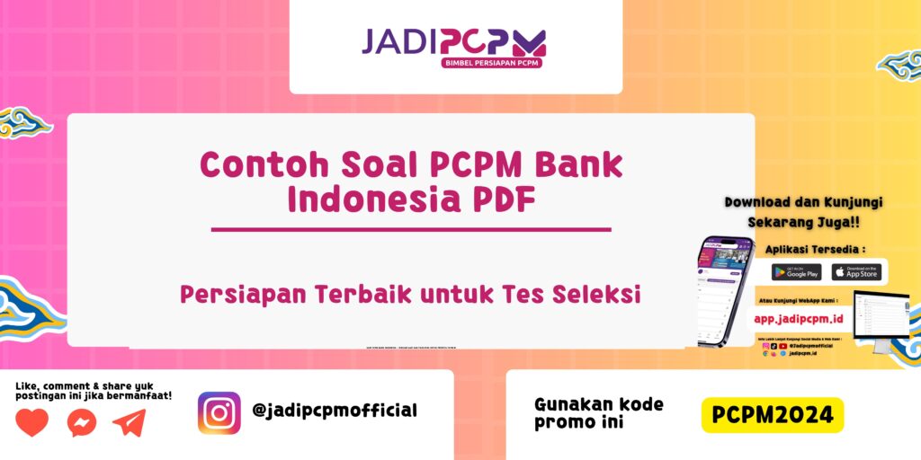 Contoh Soal PCPM Bank Indonesia PDF