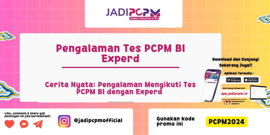 Pengalaman Tes PCPM BI Experd