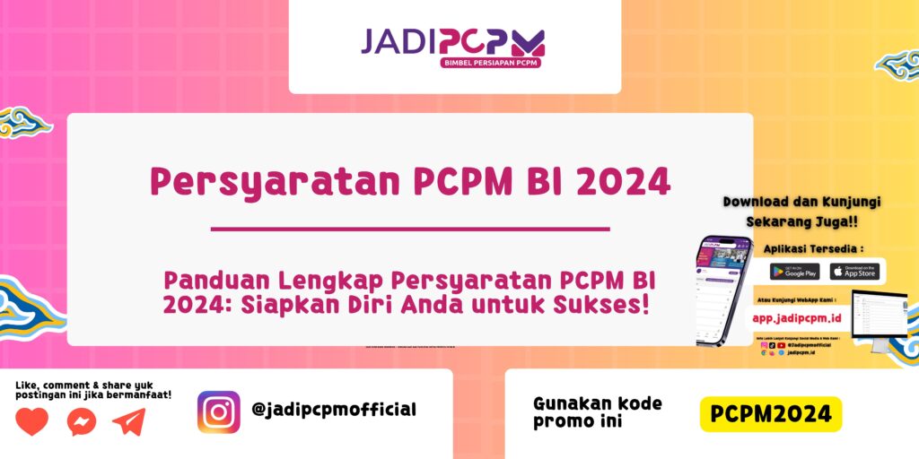 Persyaratan PCPM BI 2024