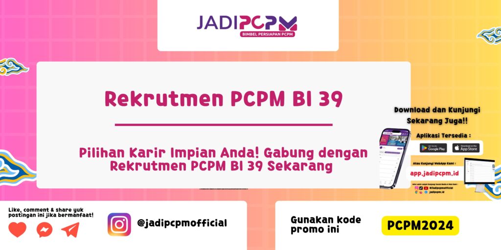 Rekrutmen PCPM BI 39