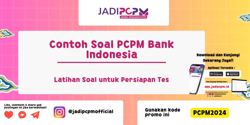 Contoh Soal PCPM Bank Indonesia