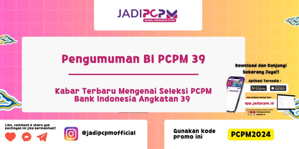 Pengumuman BI PCPM 39