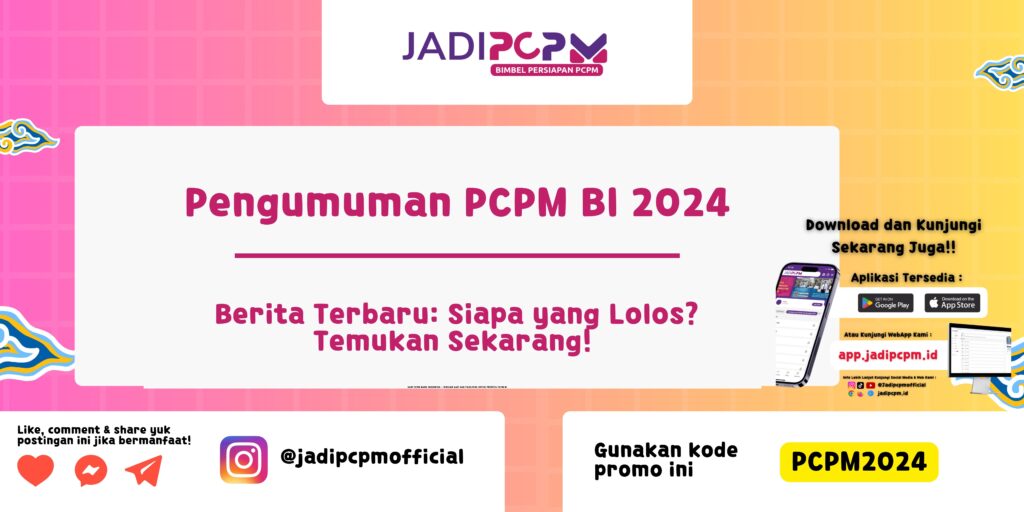 Pengumuman PCPM BI 2024