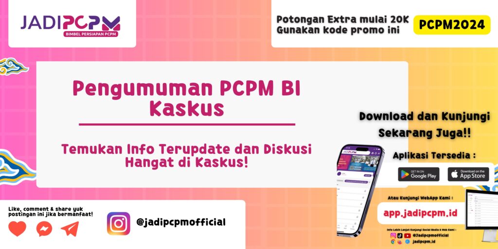 Pengumuman PCPM BI Kaskus