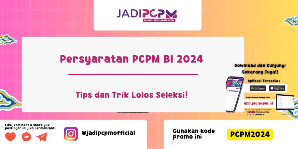 Persyaratan PCPM BI 2024