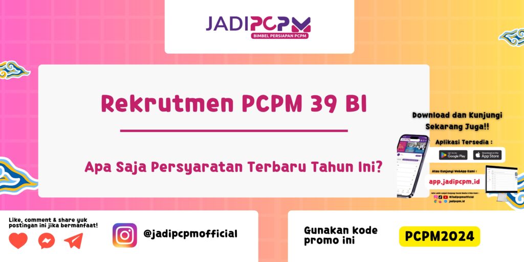 Rekrutmen PCPM 39 BI